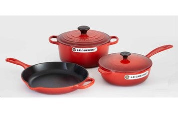 5 piece Cast Iron Set - Cerise
