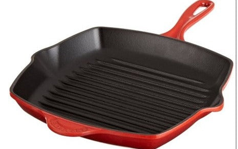 LE CREUSET 26cm Square Skillet Grill - Cerise